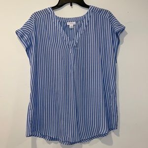 COPY - Blue and white stripe blouse